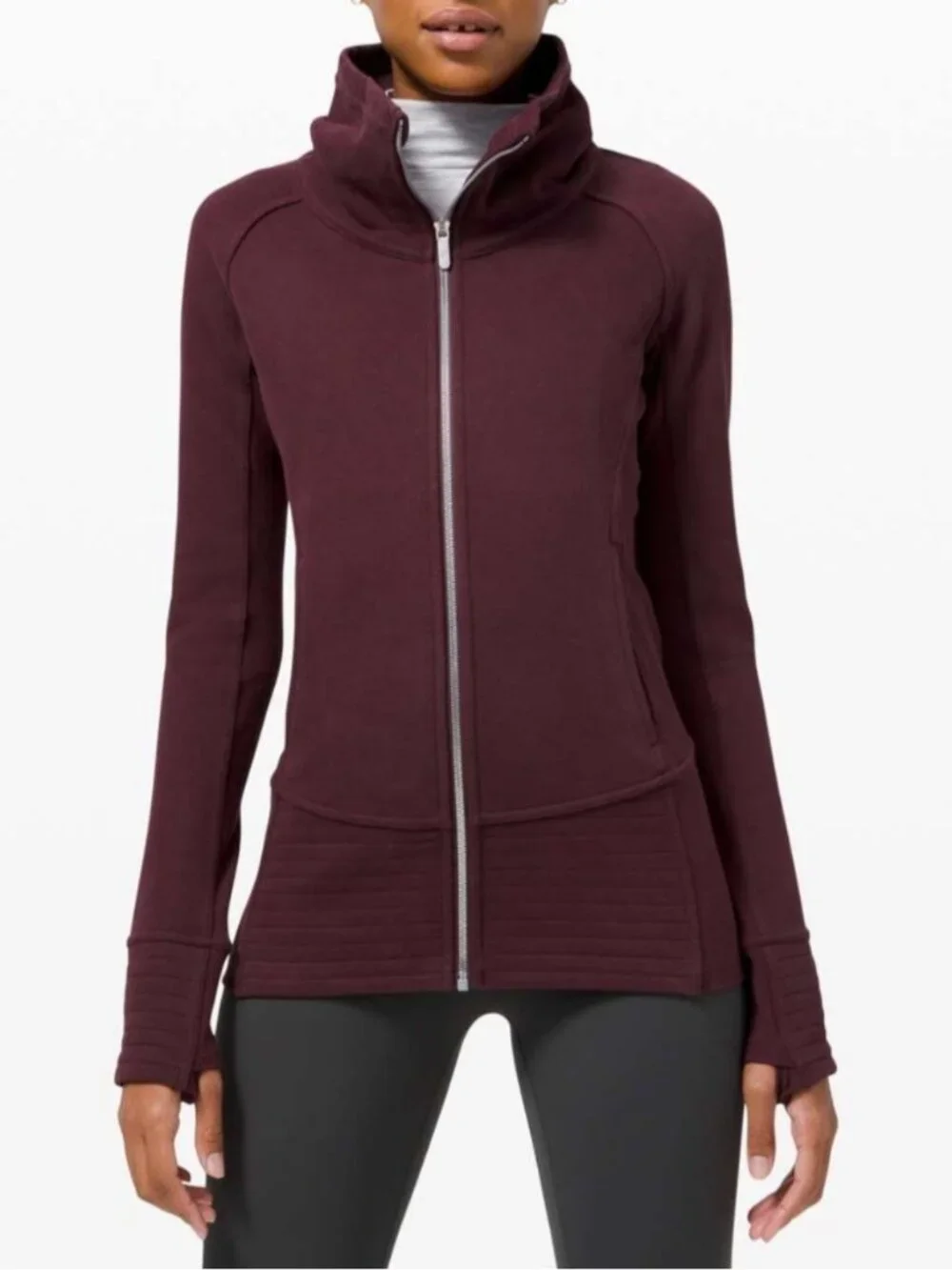 Lululemon Radiant Jacket II Cassis Athletic High Neck Cotton Fleece 10